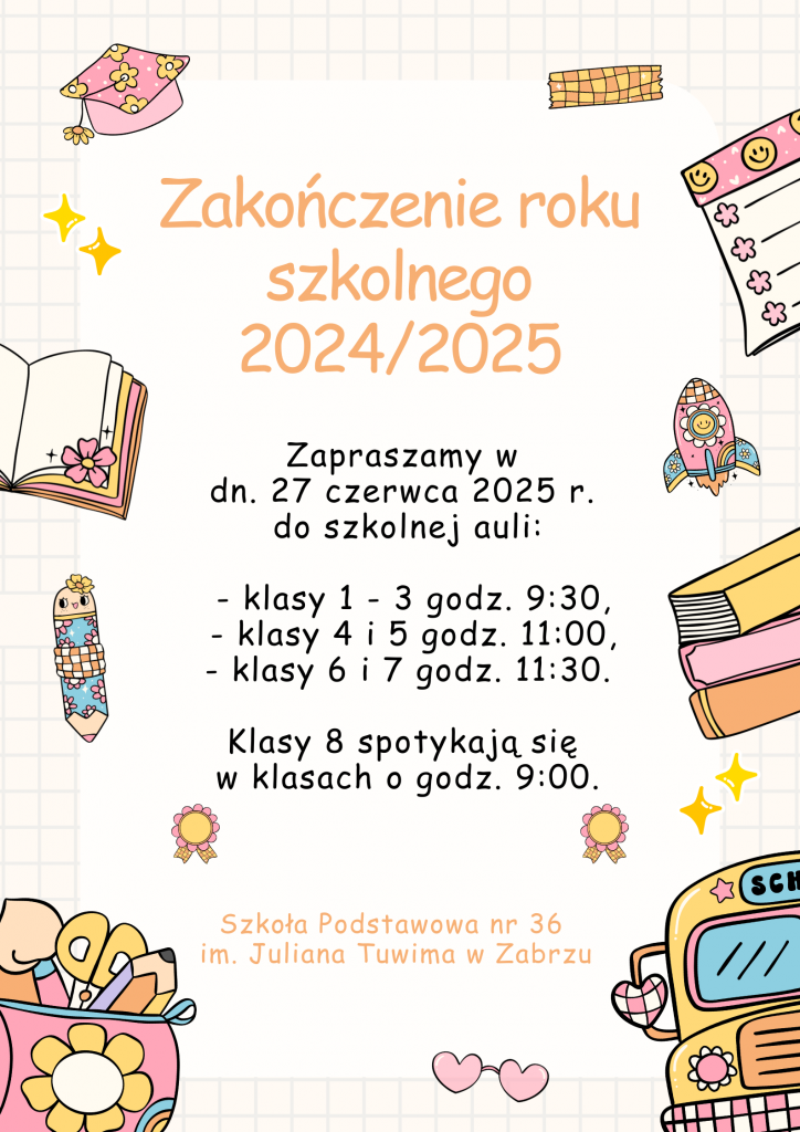 Zakończenie roku szkolnego 20242025